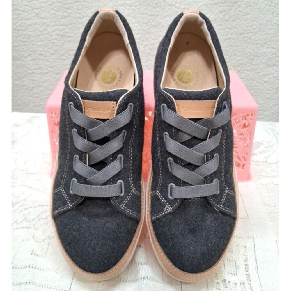 Revitalign Orthotic/Orthopedic Wool Slip-On Sneaker Women's size 8 Charcoal